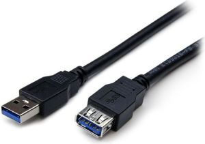 Kabel USB StarTech USB-A - USB-A 1 m Czarny (USB3SEXT1MBK) 1