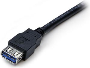 Kabel USB StarTech USB-A - USB-A 1 m Czarny (USB3SEXT1MBK) 3
