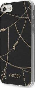 Guess Guess GUHCI8PCUCHBK iPhone 7/8/SE 2020 czarny/black hardcase Gold Chain Collection 2