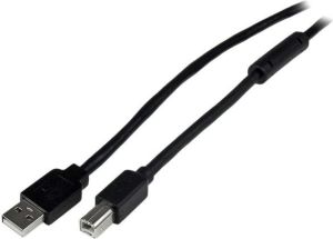 Kabel USB StarTech USB-A - USB-B 20 m Czarny (USB2HAB65AC) 1