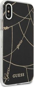 Guess Guess GUHCPXPCUCHBK iPhone X/Xs czarny/black hardcase Gold Chain Collection 4