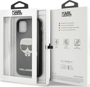 Karl Lagerfeld Karl Lagerfeld KLHCN65KHBK iPhone 11 Pro Max czarny/black hardcase Ikonik Karl`s Head 7