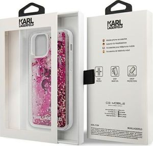 Karl Lagerfeld Karl Lagerfeld KLHCP12MROPI iPhone 12/12 Pro 6,1" różowy/pink hardcase Glitter Charms 6