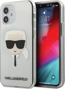 Karl Lagerfeld Karl Lagerfeld KLHCP12SKTR iPhone 12 mini 5,4" hardcase Transparent Karl`s Head 1