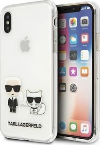 Karl Lagerfeld Karl Lagerfeld KLHCPXCKTR iPhone X/Xs hardcase Transparent Karl & Choupette 1