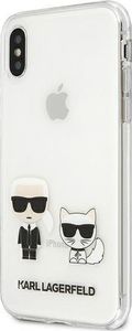 Karl Lagerfeld Karl Lagerfeld KLHCPXCKTR iPhone X/Xs hardcase Transparent Karl & Choupette 2