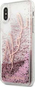 Karl Lagerfeld Karl Lagerfeld KLHCPXTRKSRG iPhone X/Xs różowo-złoty/rose gold Glitter Signature 2