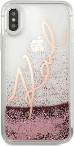 Karl Lagerfeld Karl Lagerfeld KLHCPXTRKSRG iPhone X/Xs różowo-złoty/rose gold Glitter Signature 3