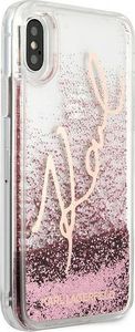 Karl Lagerfeld Karl Lagerfeld KLHCPXTRKSRG iPhone X/Xs różowo-złoty/rose gold Glitter Signature 4
