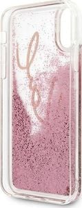 Karl Lagerfeld Karl Lagerfeld KLHCPXTRKSRG iPhone X/Xs różowo-złoty/rose gold Glitter Signature 7