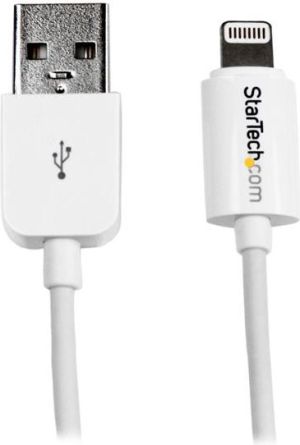 Kabel USB StarTech USB-A - Lightning 1 m Biały (USBLT1MW) 1