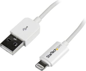 Kabel USB StarTech USB-A - Lightning 1 m Biały (USBLT1MW) 2