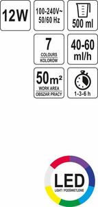 Nawilżacz powietrza Lund NAWILŻACZ POWIETRZA DYFUZOR ZAPACHU 500ml JASNE DREWNO Z PILOTEM T66903 5