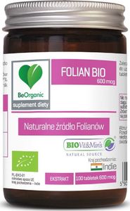 Beorganic Folian Bio 600Mcg 100 Tabletek Beorganic Medicaline Ekstrakt Z Liści Szpinaku Spinacia Oleracea 1