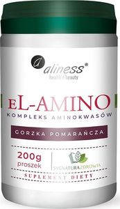 Aliness El-Amino Kompleks Aminokwasów 200G Smak Pomarańczowy Aliness Aminokwasy Egzogenne L-Prolina L-Histydyna L-Lizyna L-Leucyna 1