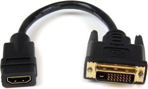 Adapter AV StarTech HDMI - DVI-D czarny (HDDVIFM8IN) 1