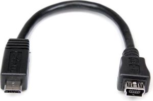 Adapter USB StarTech microUSB - miniUSB Czarny  (UUSBMUSBMF6) 1