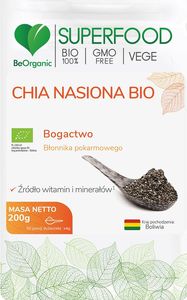 Beorganic Chia Nasiona Bio 200G Beorganic Szałwia Hiszpańska Salvia Hispanica Błonnik Pokarmowy 1