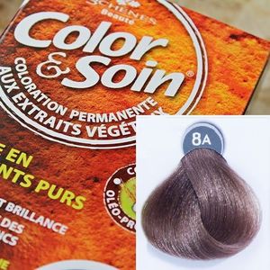 Color&Soin Trwała Farba do włosów Popielaty Blond 8A 1