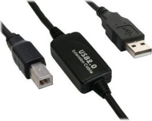 Kabel USB InLine USB-A - USB-B 10 m Czarny (34511I) 1