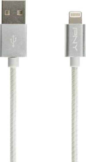 Kabel USB PNY USB-A - 1.2 m Srebrny (C-UA-LN-S01-04) 1