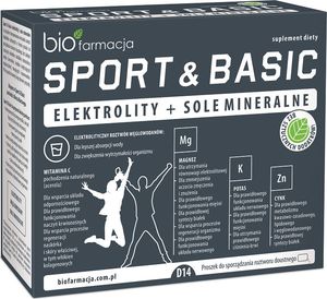 Biofarmacja Sport Basic 14 Saszetek Elektrolity I Sole Mineralne Bio Farmacja Magnez Potas Cynk 1