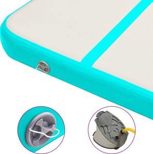 vidaXL Dmuchany materac gimnastyczny 92660 300 cm x 100 cm x 15 cm zielony 7