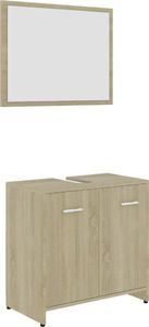 vidaXL Zestaw mebli łazienkowych, dąb sonoma, płyta wiórowa 2