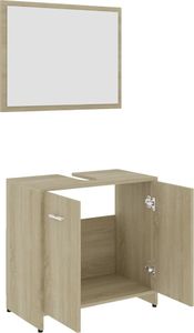 vidaXL Zestaw mebli łazienkowych, dąb sonoma, płyta wiórowa 5