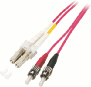 Mcab Patchcord światłowodowy, DUPLEX, LC-ST, 50/125, OM4, LSZH, 2m, fioletowy (7003424) 1