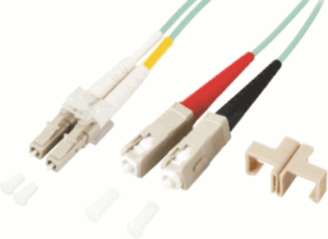 Mcab Patchcord światłowodowy, DUPLEX, LC-SC, OM3, 50/125µ, LSZH, 2m, zielony (7003308) 1