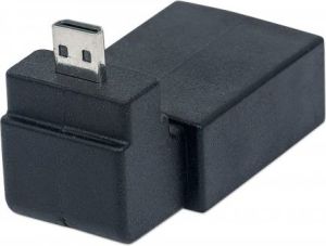 Adapter AV Manhattan HDMI micro D na HDMI A, M/Ż, kątowy 90° do góry (353441) 3