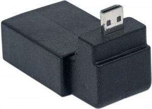 Adapter AV Manhattan HDMI micro D na HDMI A, M/Ż, kątowy 90° do góry (353441) 4