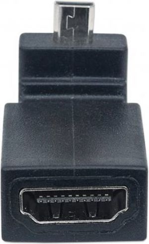 Adapter AV Manhattan HDMI micro D na HDMI A, M/Ż, kątowy 90° do góry (353441) 5