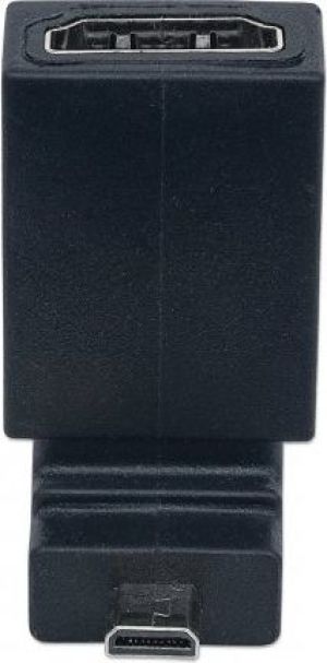 Adapter AV Manhattan HDMI micro D na HDMI A, M/Ż, kątowy 90° do góry (353441) 6