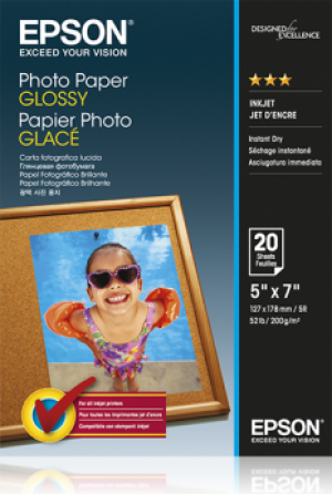 Epson Photo Paper Glossy 13x18cm/200g/20 Arkuszy (C13S042544) 1