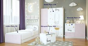 Elior Białe biurko dla dziewczynki Peny 2X - 4 kolory Biały 2