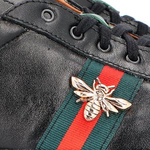 Kent KENT 293T CZARNE - Skórzane trampki z owadem 44 11