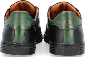 Kent KENT 293T CZARNE - Skórzane trampki z owadem 44 9