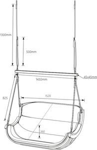 Elior Zielony wiszący fotel ogrodowy - Pasos 8X 3