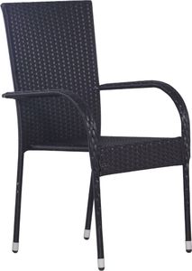 Elior Zestaw czarnych krzeseł ogrodowych - Nelly 5
