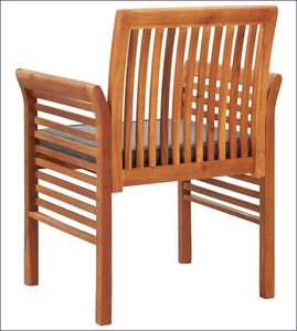 Elior Krzesło drewniane z poduszką Kioto - popiel 4