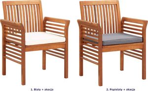 Elior Krzesło drewniane z poduszką Kioto - popiel 9