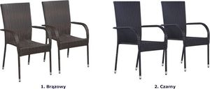 Elior Zestaw brązowych krzeseł ogrodowych - Nelly 7