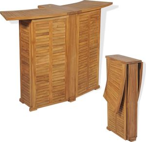 Elior Drewniany barowy stolik ogrodowy - Arden (E8503vidaxl_43804) 1