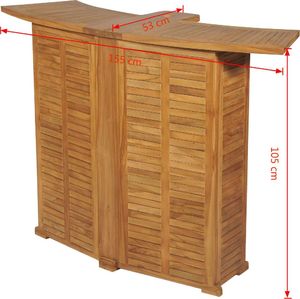 Elior Drewniany barowy stolik ogrodowy - Arden (E8503vidaxl_43804) 14