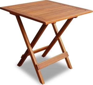 Elior Brązowy drewniany stolik ogrodowy Caden brązowy 1