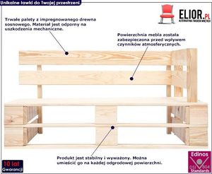 Elior Ławka ogrodowa z palet - Bradley 3X 2