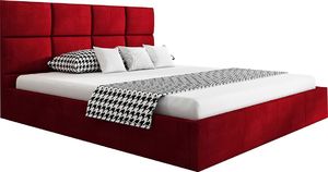 Elior Tapicerowane łóżko dwuosobowe 140x200 - Nikos 3X + materac lateksowy Contrix Rubber SX 1