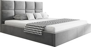 Elior Podwójne łóżko tapicerowane 180x200 - Nikos 2X + materac piankowy Contrix Visco Premium 1